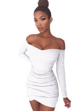 Plain off-Shoulder Women's Bodycon Dress