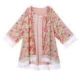 Kimono Cardigan Printed Chiffon Shawl Tops