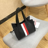 Crossbody Bag Stripe Leather Handbag