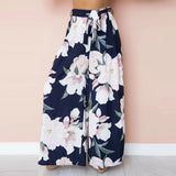 Women Flower Print  Wide Leg Pants